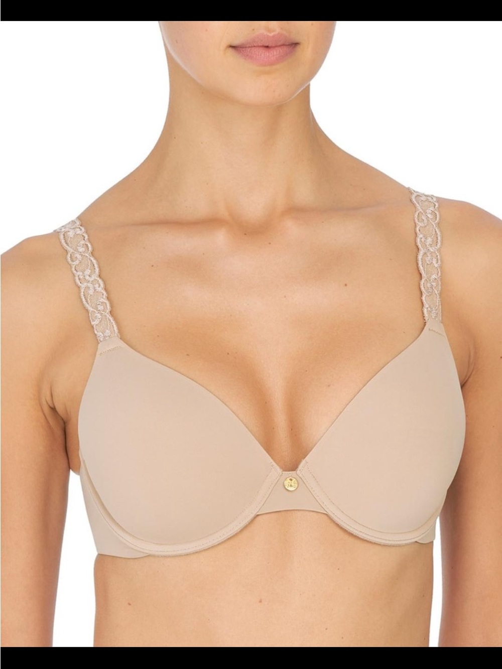 Natori Pure Luxe 732080 Cafe Nude Contour Underwire T-Shirt Bra 34G